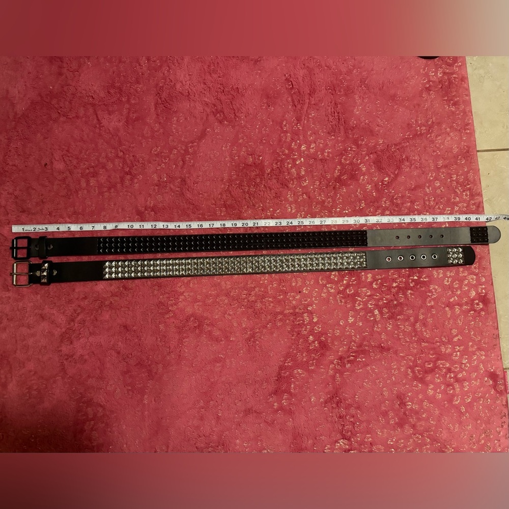 Black & Silver Studded Belt MD